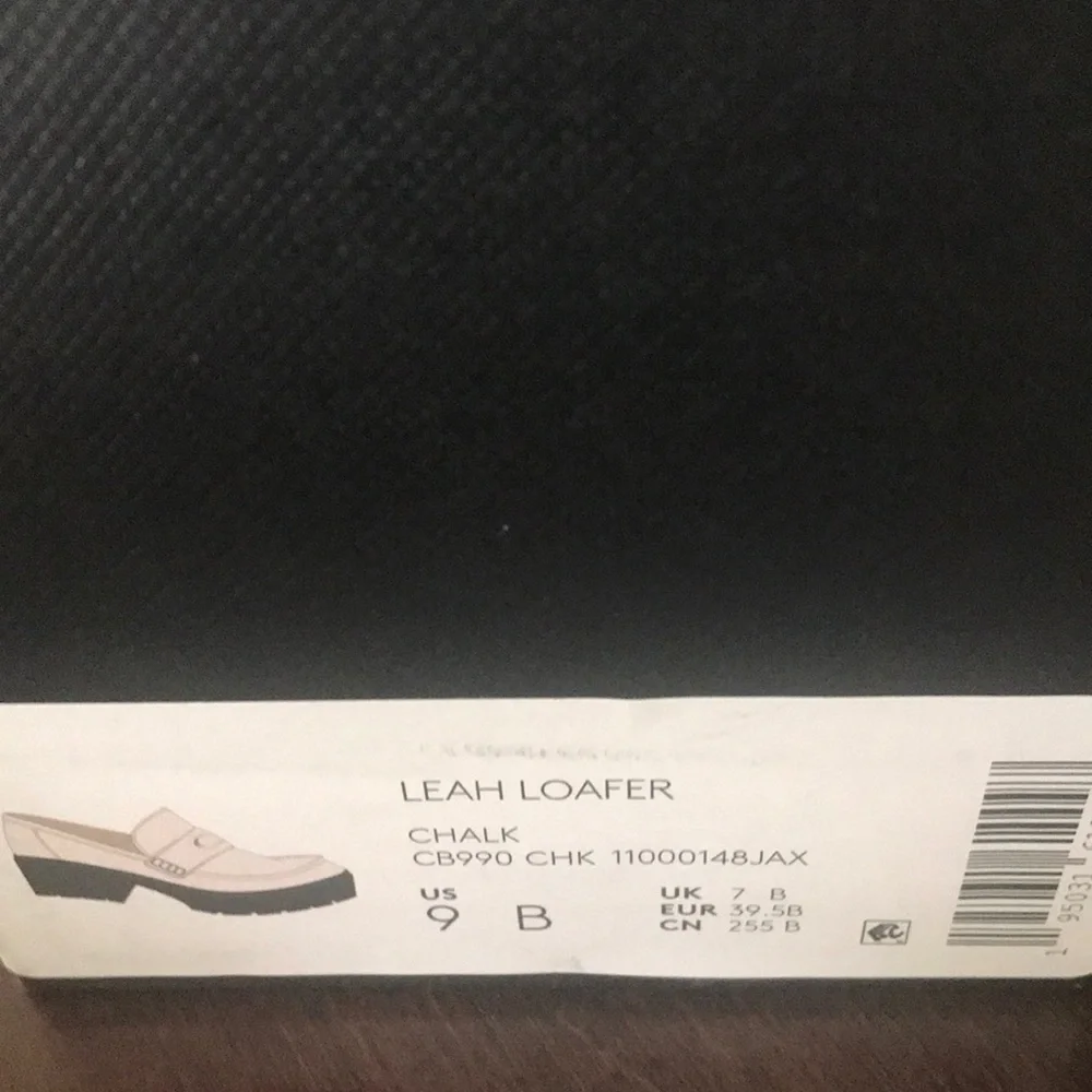 Coach White Leather Penny Loafers with Black Soles - Picture 8 of 9